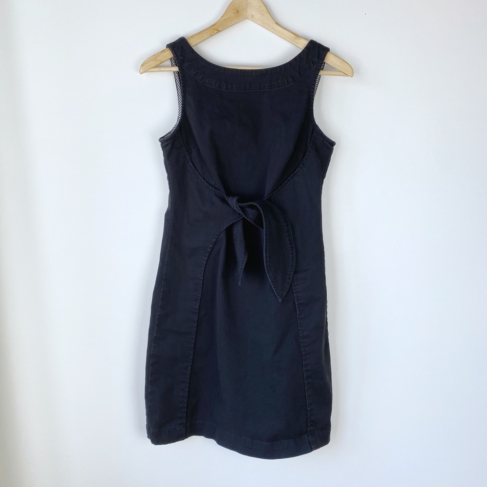 🎄Front-tie denim blue sleeveless dress size 0
